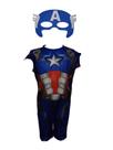 Fantasia Roupa Infantil Capitão América Com Máscara