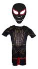 Fantasia Roupa Infantil Homem Aranha Black Curto Com Máscara