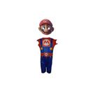 Fantasia Roupa Infantil Mario Com Máscara E.v.a 3D