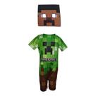Fantasia Roupa Infantil Minecraft Com Máscara Realista