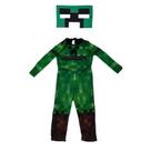 Fantasia Roupa Infantil Minecraft Longo Com Enchimento E Máscara
