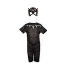 Fantasia Roupa Infantil Pantera Negra Com Máscara