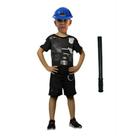 Fantasia Roupa Infantil Policial Polícia com Capacete