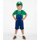 Fantasia Roupa Infantil Super Luigi Luidi Com Máscara