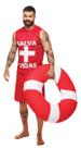 Fantasia Salva Vidas Adulto Roupa Guarda Vidas Masculino