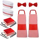 Fantasia SATINIOR Adult Waiter Cosplay Hot Dog Soda Jerk x8