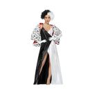 Fantasia Sexy De Cruella De Vil Para Mulheres Com Capa De Pelúcia E Vestido Com Suspensórios