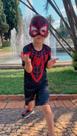 Fantasia Short Infantil Marvel Miles Morales Homem Aranha Tamanho G