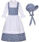 Fantasia SIZGAROOT Colonial Girls Pioneer, vestido com capô 10-12Y