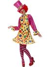 Fantasia Smiffys Clown Lady, tamanho adulto, L 14-16, multicolorida