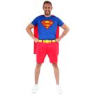Fantasia Super Homem Curto Adulto Fantasia Super Homem Curto Adulto