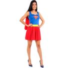 Fantasia Super Mulher Adulto Verão Com Capa