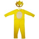 Fantasia Super Sonic Infantil Amarelo Longo Com Máscara