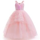 Fantasia Szytypyl Witch Glinda para meninas, vestido rosa, poliéster