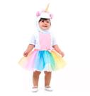 Fantasia Unicórnio Bebê Vestido e Gorro com Chifre 1 ano