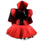 Fantasia Vampirinha Infantil Vestido de Halloween Com Capa