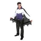 Fantasia Vampiro Estampado Halloween Adulto
