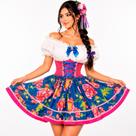 Fantasia Vestido Festa Junina Anarrie Adulto Feminino de Luxo