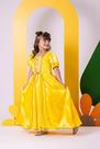 Fantasia Vestido Infantil Princesa A Bela E A Fera Amarela