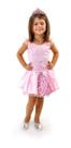 Fantasia Vestido Tutu Princesa Aurora Rosa Luxo Infantil