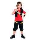 Fantasia Zak Storm Infantil Luxo Com Tapa Olho Fantasia Zak Storm Infantil Luxo Com Tapa Olho