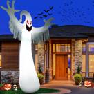 Fantasma inflável de Halloween de 3,7 m da Sizonjoy com olhos de LED vermelhos
