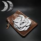 Fantasy Coins Byhoo Harbor Moon com bolsa de couro e jogos de RPG Fantasy Coins Byhoo Harbor Moon com bolsa de couro e jogos de RPG