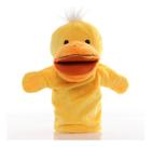 Fantoche Pato de Pelúcia 25cm Brinquedo Educativo e Divertido