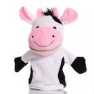 Fantoche Vaca de Pelúcia 25cm Brinquedo Educativo e Divertido
