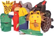 Fantoches Animais Selvagens 10 Peças Simque Feltro Kit