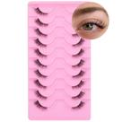 FANXITON Meias Cílios 13 mm Visual Natural Olho de Gato 10 Pares