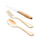 Faqueiro 101 Pçs Croisé Rose Gold Aço Inox PVD Wolff - Saldão