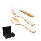 Faqueiro 101 Peças Croisé Rose Gold Aço Inox PVD com Estojo Wolff