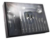 Faqueiro 101 pecas de aco inox com caixa litografada viena