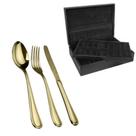 Faqueiro 101 Peças Pearl Aço Inox Champanhe PVD C/Estojo -Fracalanza