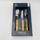Faqueiro 12 Peças com Cabo de Bambu Tulum em Aço Inox Wolff Faqueiro 12 Peças com Cabo de Bambu Tulum em Aço Inox Wolff