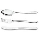 Faqueiro 12 Pessoas Garfos Colheres Facas de Mesa Inox Siena