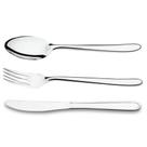 Faqueiro 12 Pessoas Garfos Colheres Facas de Mesa Inox Siena Mesa Posta