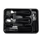 Faqueiro 24pcs Aço Inox com Gaveiro Preto - Mek