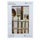 Faqueiro 30 Peças Grécia Dourado Aço Inox Lyor Faqueiro 30 Peças Grécia Dourado Aço Inox Lyor