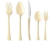 Faqueiro 30 Peças Inox Berna Dourado Wolff Faqueiro 30 Peças Inox Berna Dourado Wolff