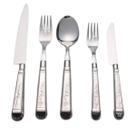 Faqueiro 30pçs Inox Decorado 6 Pessoas Garfos Facas Colheres Talheres Mesa Posta