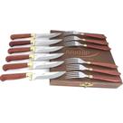 Faqueiro 6 Facas + 6 Garfos Arkhip Pepitinha Grill Seis 5'' Cabo Madeira Caixa Faqueiro 6 Facas + 6 Garfos Arkhip Pepitinha Grill Seis 5'' Cabo Madeira Caixa