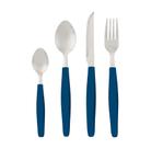 Faqueiro Aço Inox Carmin Azul Quartzo 25 Peças - Haüskraft
