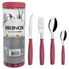 Faqueiro Brinox Itaparica Vermelho C/ 24 Peças Inox