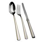 Faqueiro Clássico Moderno 101 Peças Aço Inox 18/10 3,5mm com Friso Ouro 24K Fracalanza