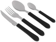 Faqueiro com 24 Peças em Aço Inox e Cabo Preto da Linha Leme - 23198031 - TRAMONTINA