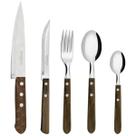 Faqueiro com 26 peças - inox cabo de madeira - gaveteiro Faqueiro com 26 peças - inox cabo de madeira - gaveteiro