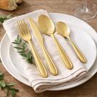 Faqueiro Dourado 24 Peças Aço Inox Elegante e Sofisticado