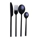 Faqueiro Duo Oslo Preto com 16 Peças - A/CASA